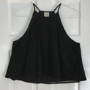 High Neck Lace Top